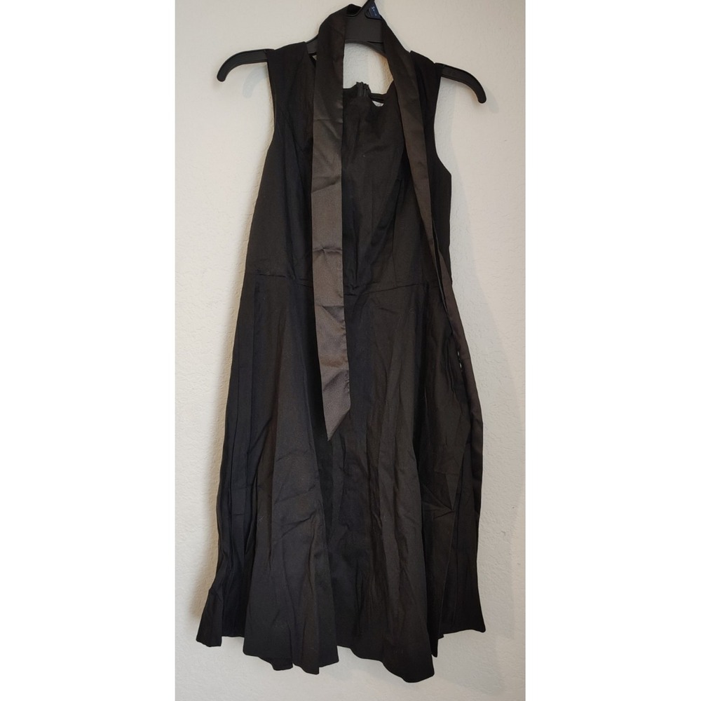 GardenWed Midi Black Sleeveless Dress with Belt Size M - NWOT - NEW